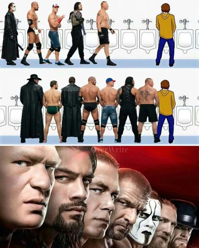 WWE urinal stare