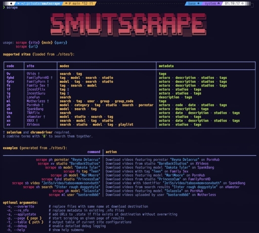 Scrape videos from dynamic search and other list results on up to 14 different adult content sites