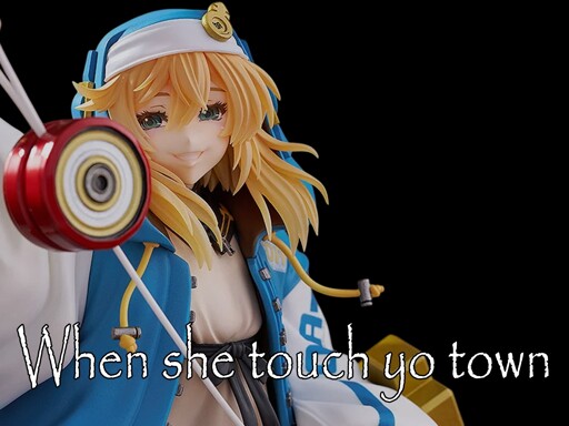 custom made Bridget figurine, someone else captioned: “When she touch yo town”