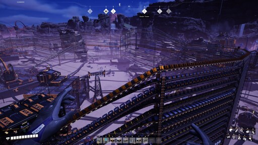 A screenshot with lots of stacked conveyor belts, up to 32 stacks high.